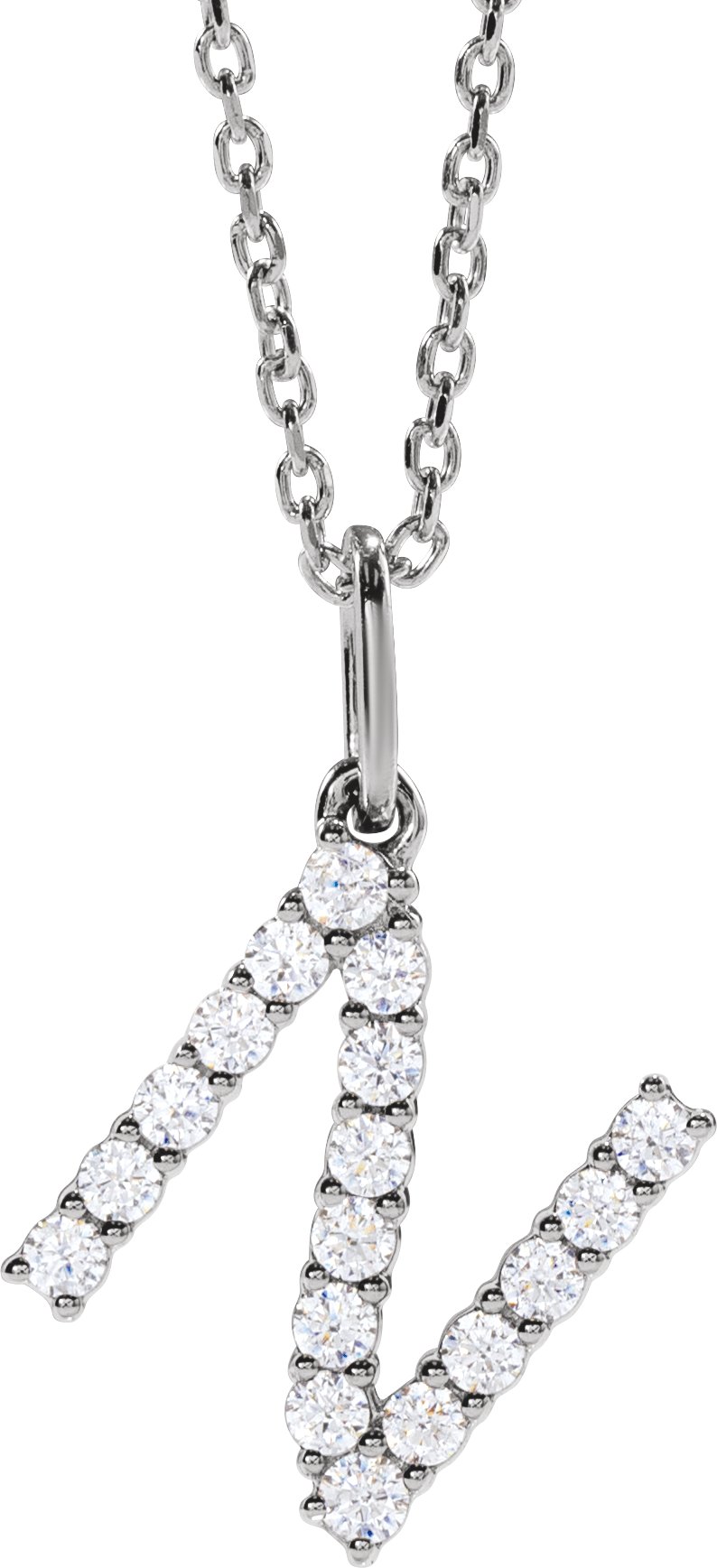 1/4 Ctw Lab-Grown Diamond Initial Necklace