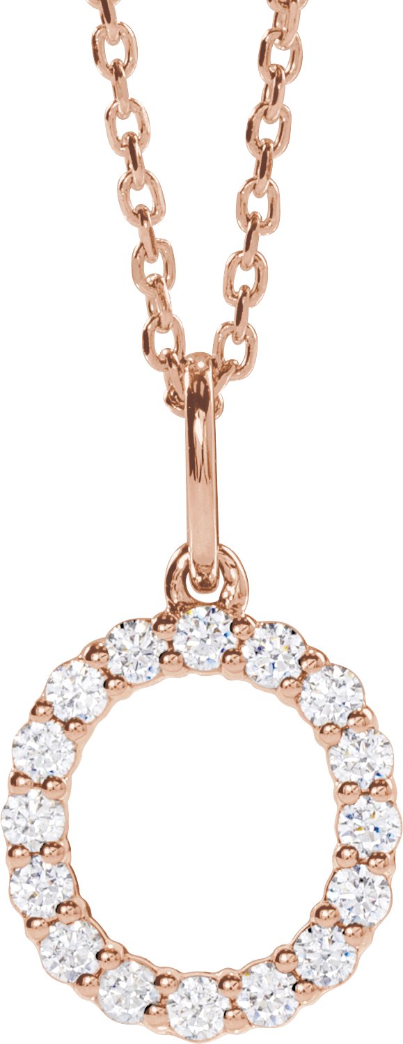 1/4 Ctw Lab-Grown Diamond Initial Necklace
