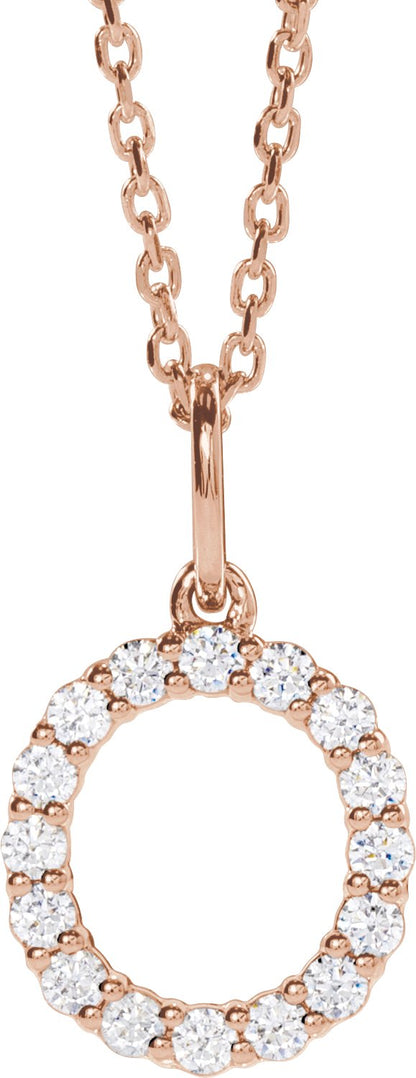 1/4 Ctw Lab-Grown Diamond Initial Necklace