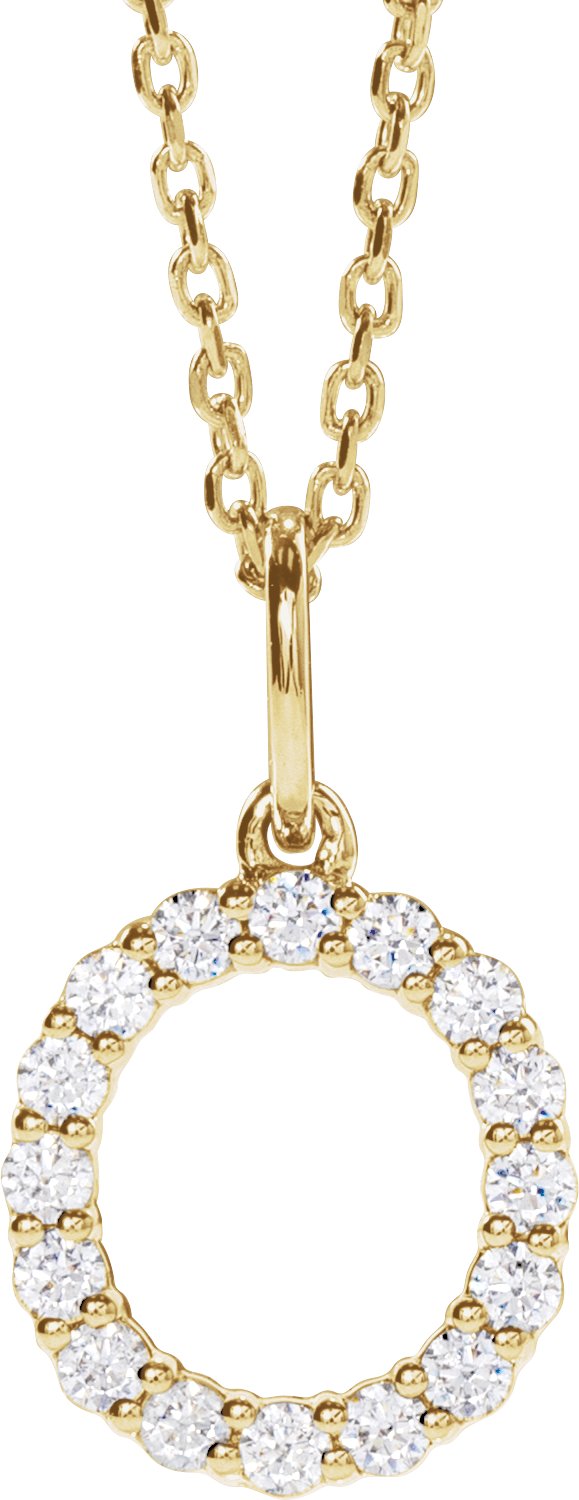 1/4 Ctw Lab-Grown Diamond Initial Necklace - Lab Grown Diamond