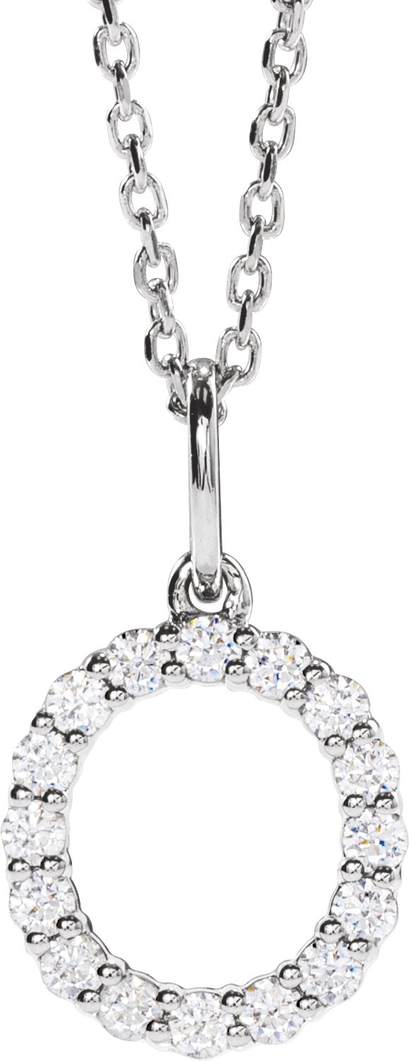 1/4 Ctw Lab-Grown Diamond Initial Necklace