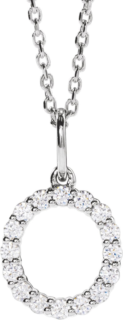 1/4 Ctw Lab-Grown Diamond Initial Necklace