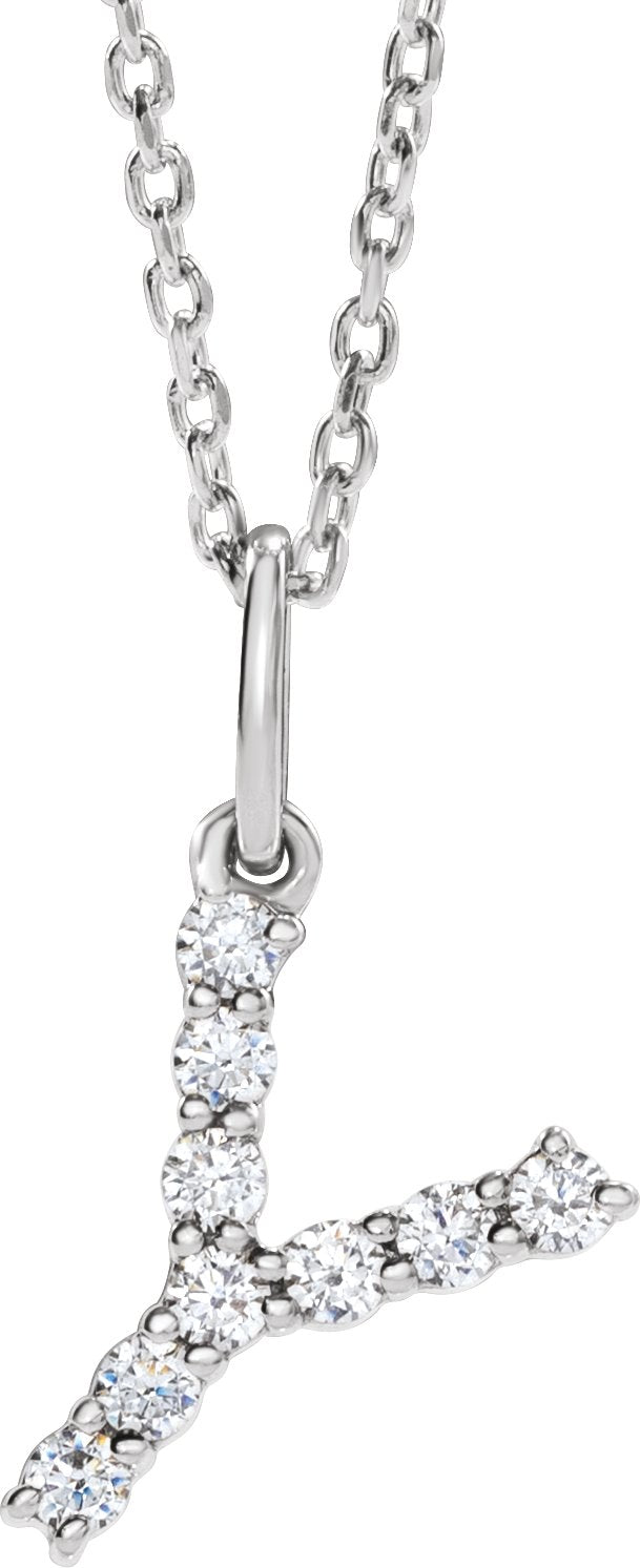 1/6 Ctw Lab-Grown Diamond Initial Necklace