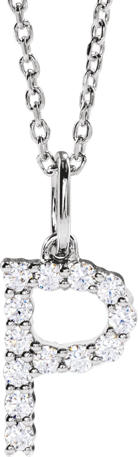1/5 Ctw Lab-Grown Diamond Initial Necklace