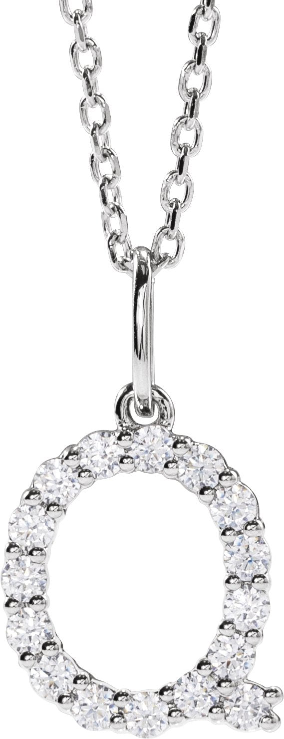 1/4 Ctw Lab-Grown Diamond Initial Necklace