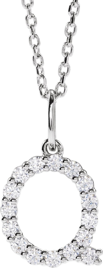 1/4 Ctw Lab-Grown Diamond Initial Necklace