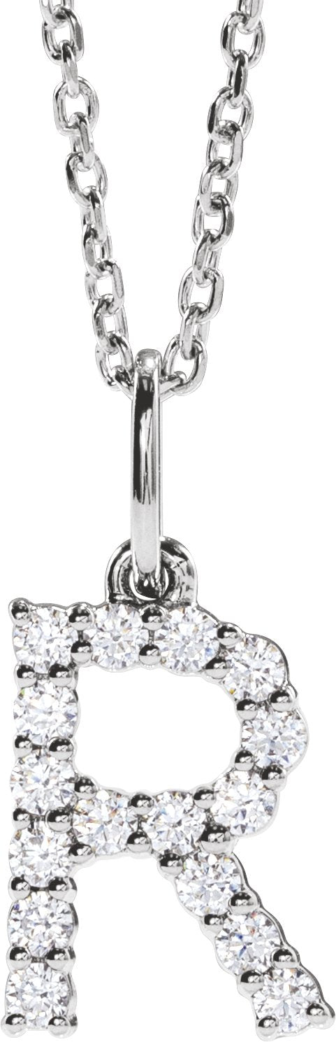 1/4 Ctw Lab-Grown Diamond Initial Necklace