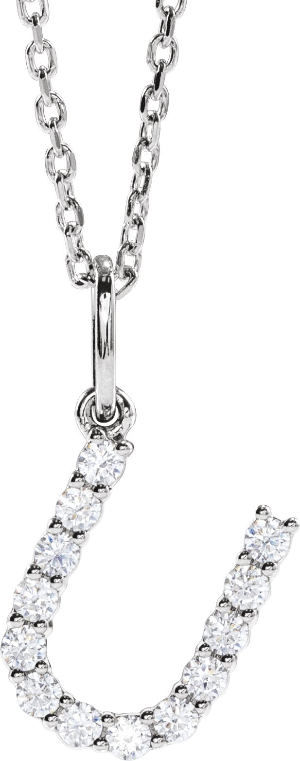 1/5 Ctw Lab-Grown Diamond Initial Necklace