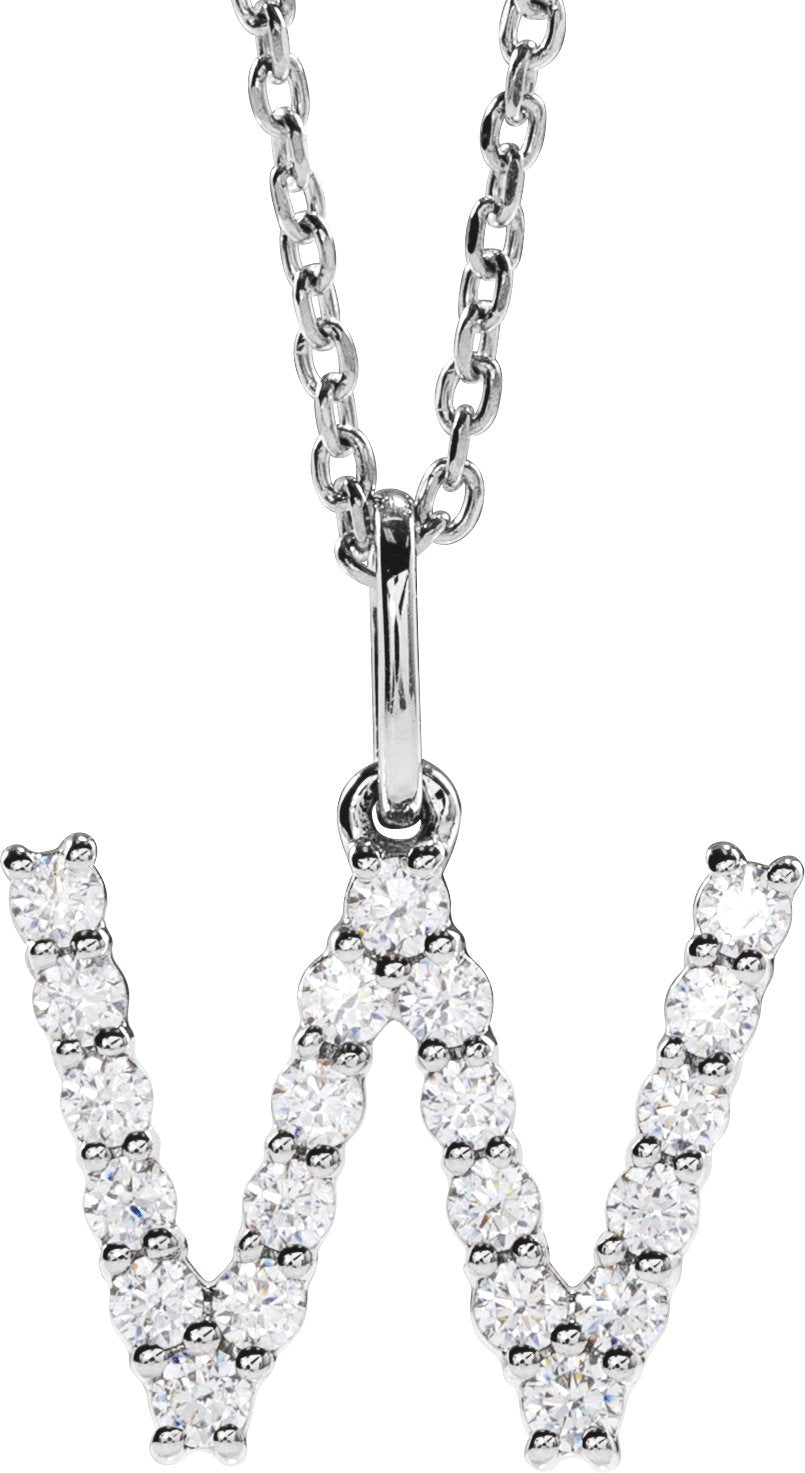 1/3 Ctw Lab-Grown Diamond Initial Necklace