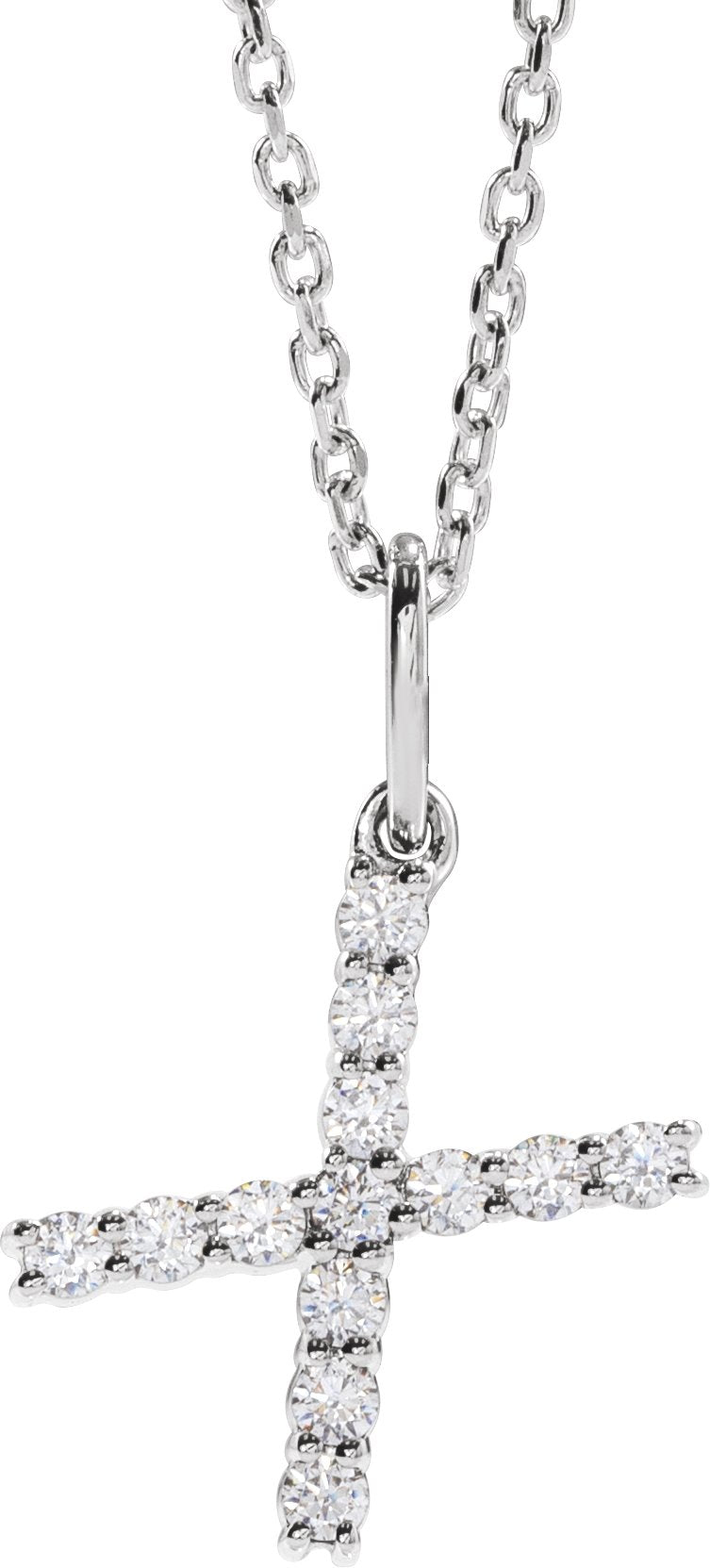 1/5 Ctw Lab-Grown Diamond Initial Necklace