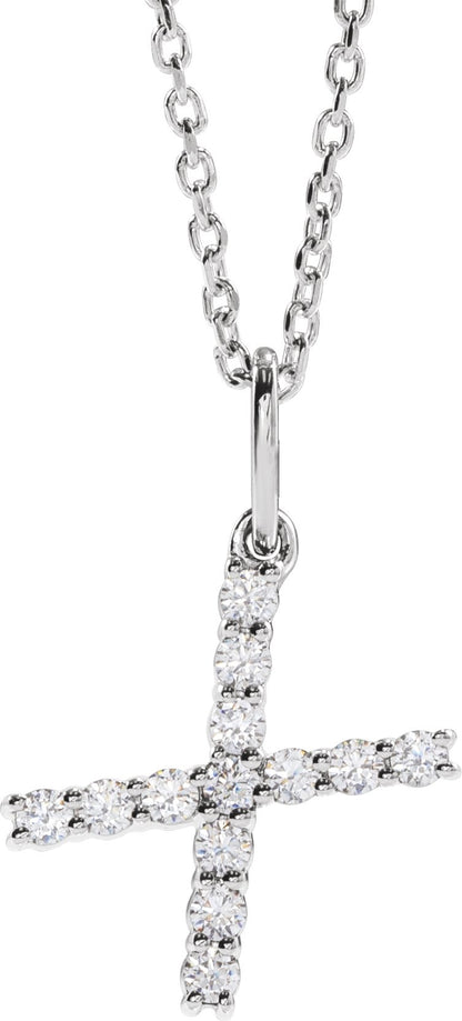 1/5 Ctw Lab-Grown Diamond Initial Necklace