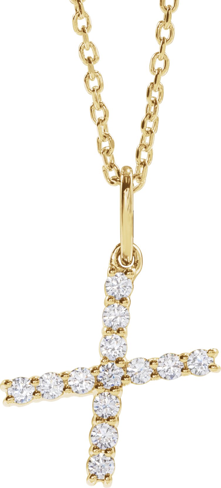 1/5 Ctw Lab-Grown Diamond Initial Necklace - Lab Grown Diamond