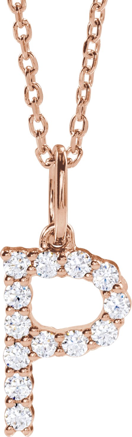 1/5 Ctw Lab-Grown Diamond Initial Necklace