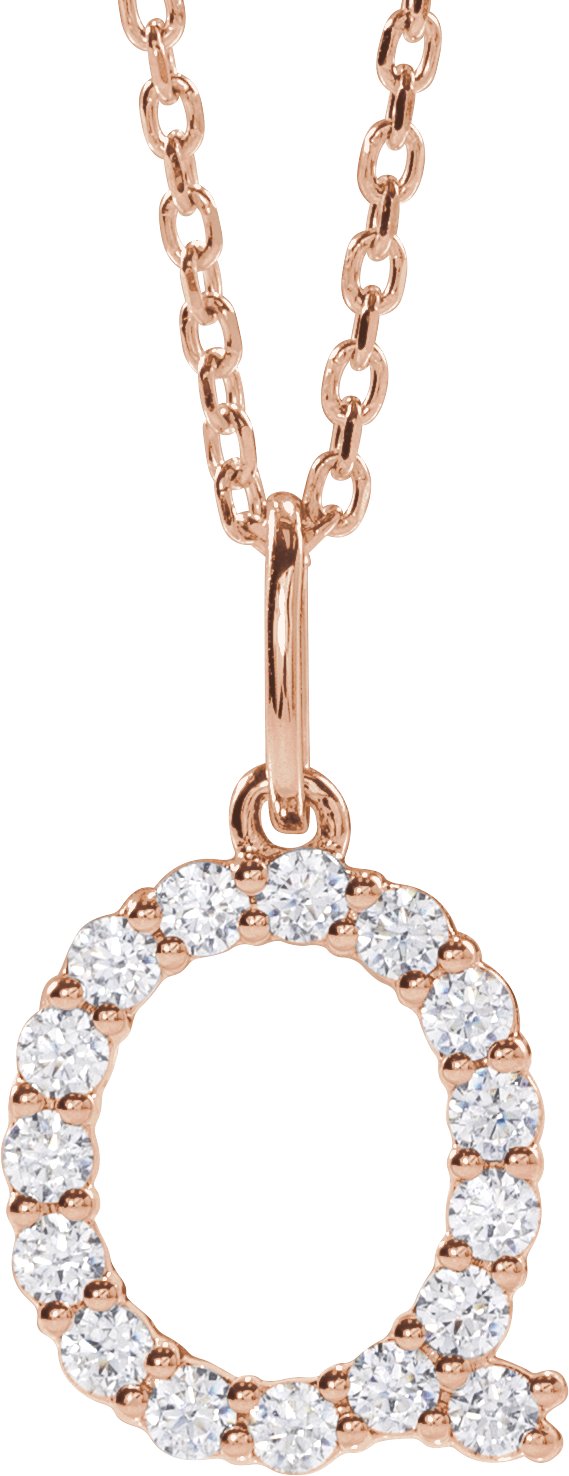 1/4 Ctw Lab-Grown Diamond Initial Necklace