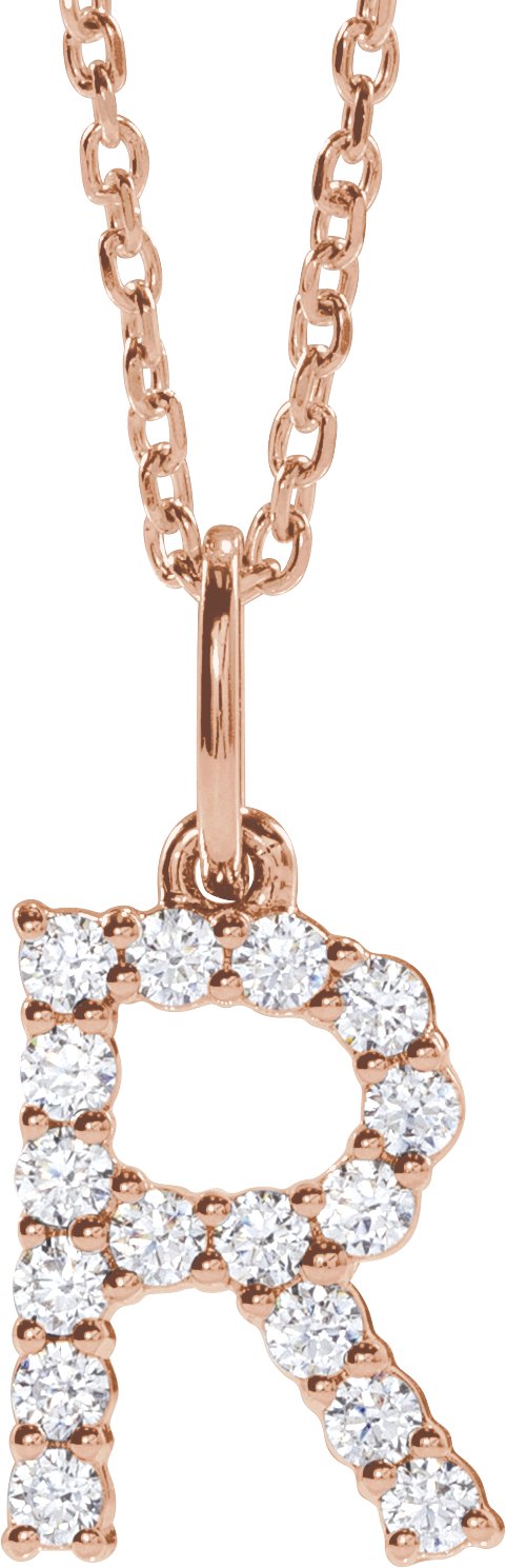 1/4 Ctw Lab-Grown Diamond Initial Necklace