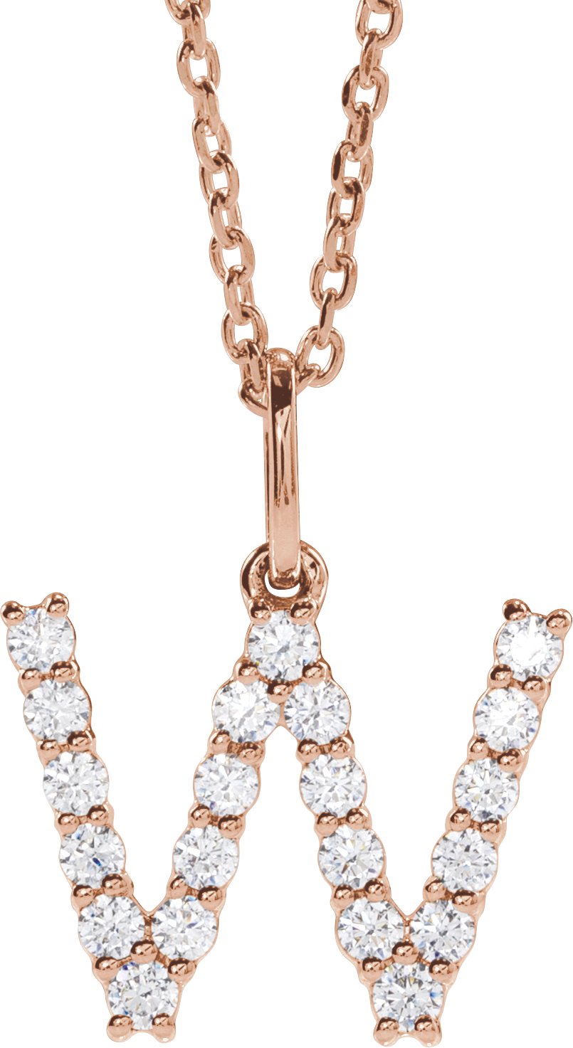 1/3 Ctw Lab-Grown Diamond Initial Necklace