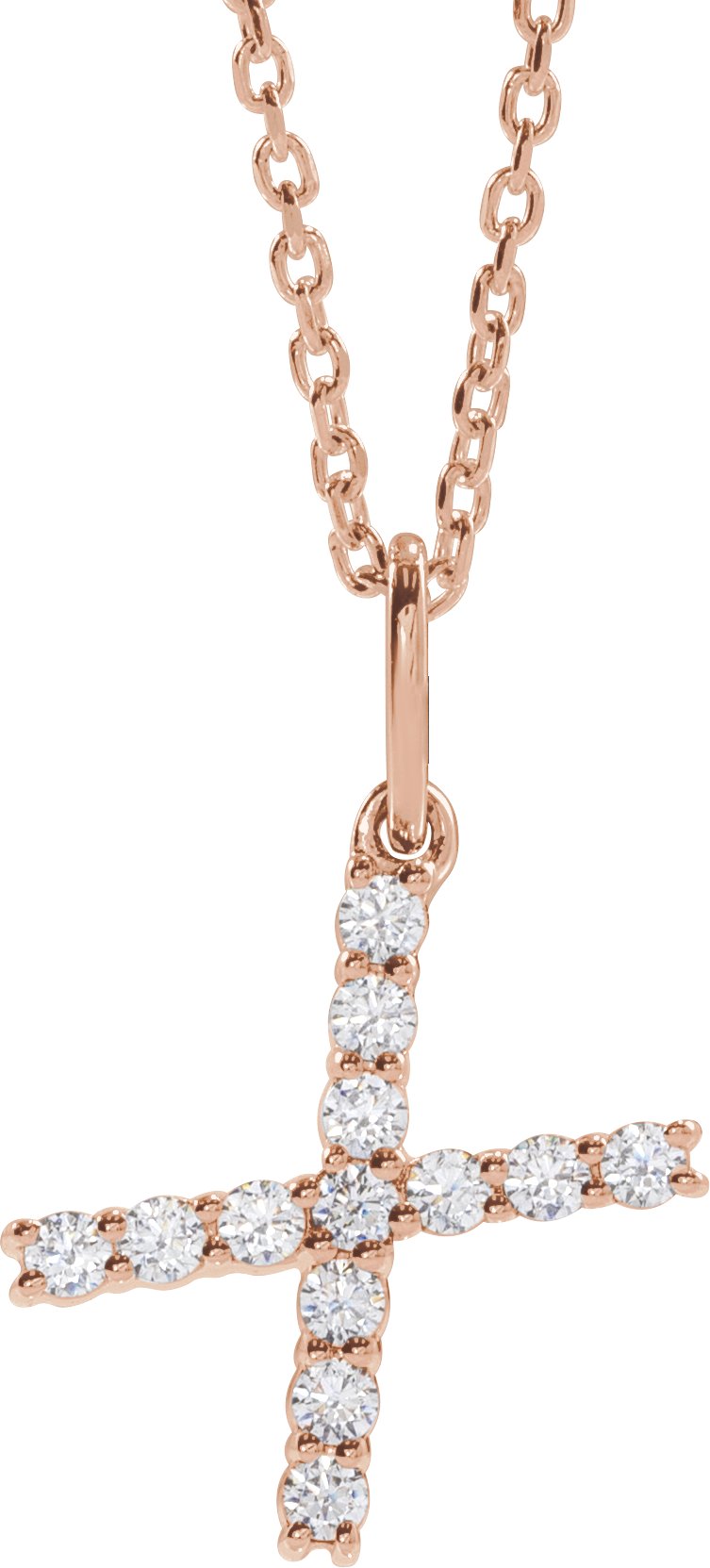 1/5 Ctw Lab-Grown Diamond Initial Necklace
