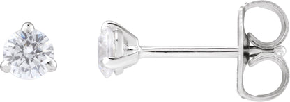 1/2 Ctw Lab-Grown Diamond 3-Prong Claw Cocktail Style Stud Earrings - Rose Gold - Lab Grown Diamond