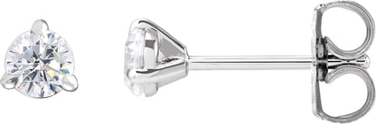 1/3 Ctw Lab-Grown Diamond 3-Prong Claw Cocktail Style Stud Earrings