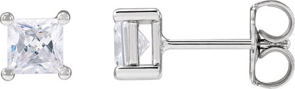 3/4 Ctw Lab-Grown Diamond Square 4 Prong Earring