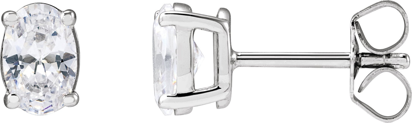 1 Ctw Lab-Grown Diamond Stud Earrings