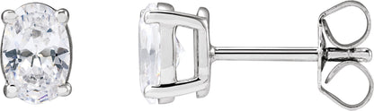 1 Ctw Lab-Grown Diamond Stud Earrings