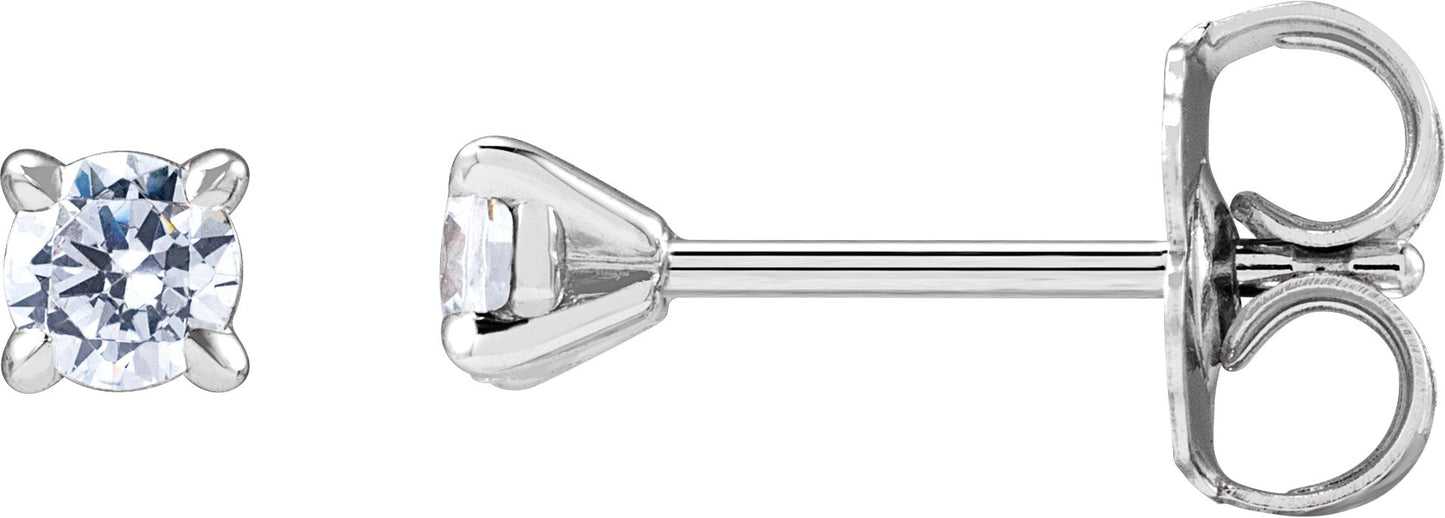 1/5 Ctw Lab-Grown Diamond 4-Prong Claw Cocktail Style Stud Earrings