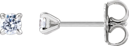 1/5 Ctw Lab-Grown Diamond 4-Prong Claw Cocktail Style Stud Earrings