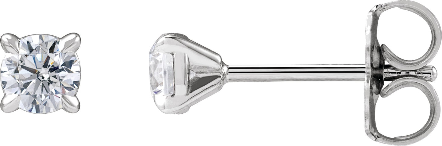 1/3 Ctw Lab-Grown Diamond 4-Prong Claw Cocktail Style Stud Earrings