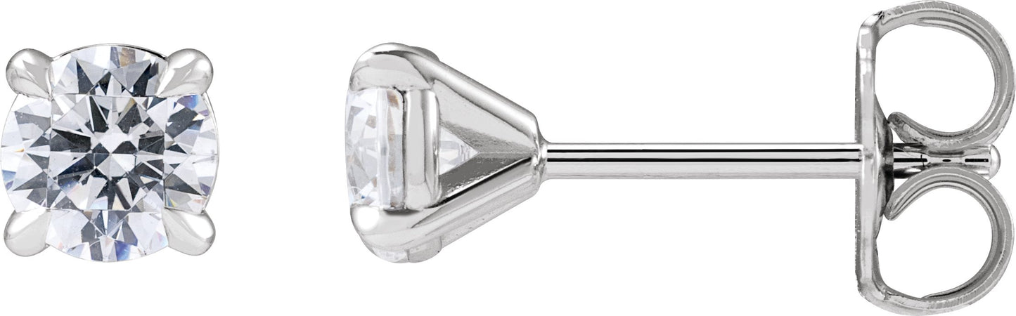 3/4 Ctw Lab-Grown Diamond 4-Prong Claw Cocktail Style Stud Earrings