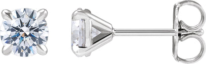 1 Ctw Lab-Grown Diamond 4-Prong Claw Cocktail Style Stud Earrings