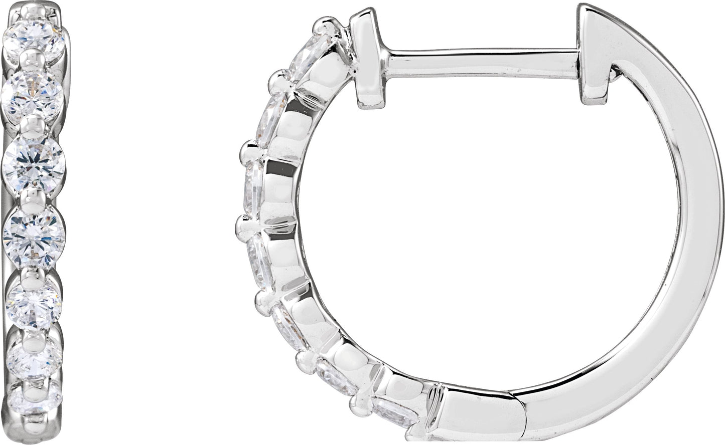 1/2 Ctw Lab-Grown Diamond Hoop Earrings