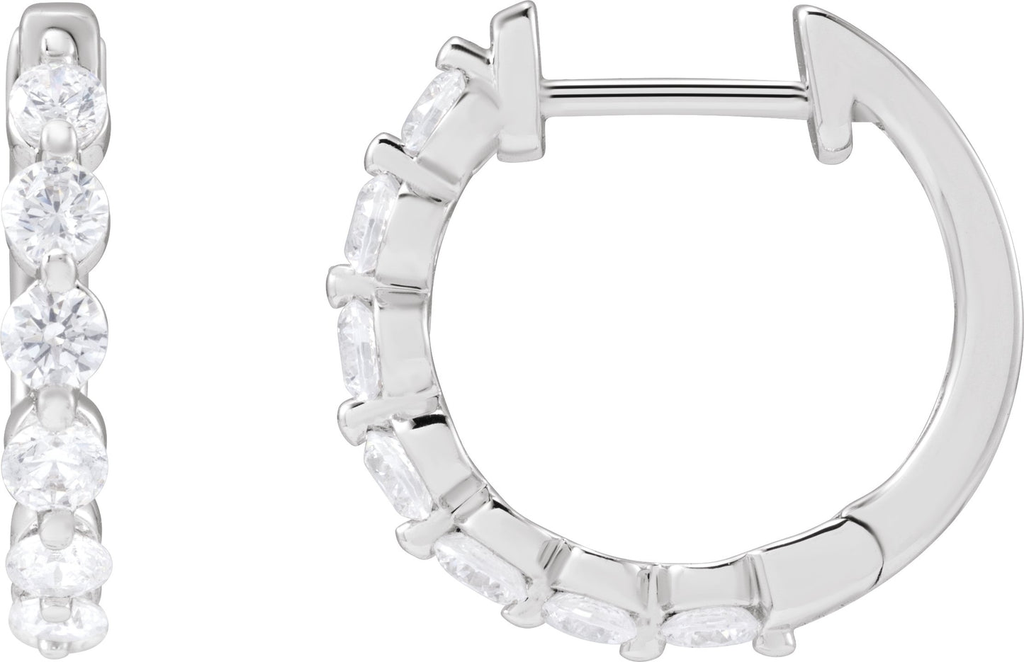 3/4 Ctw Lab-Grown Diamond Hoop Earrings