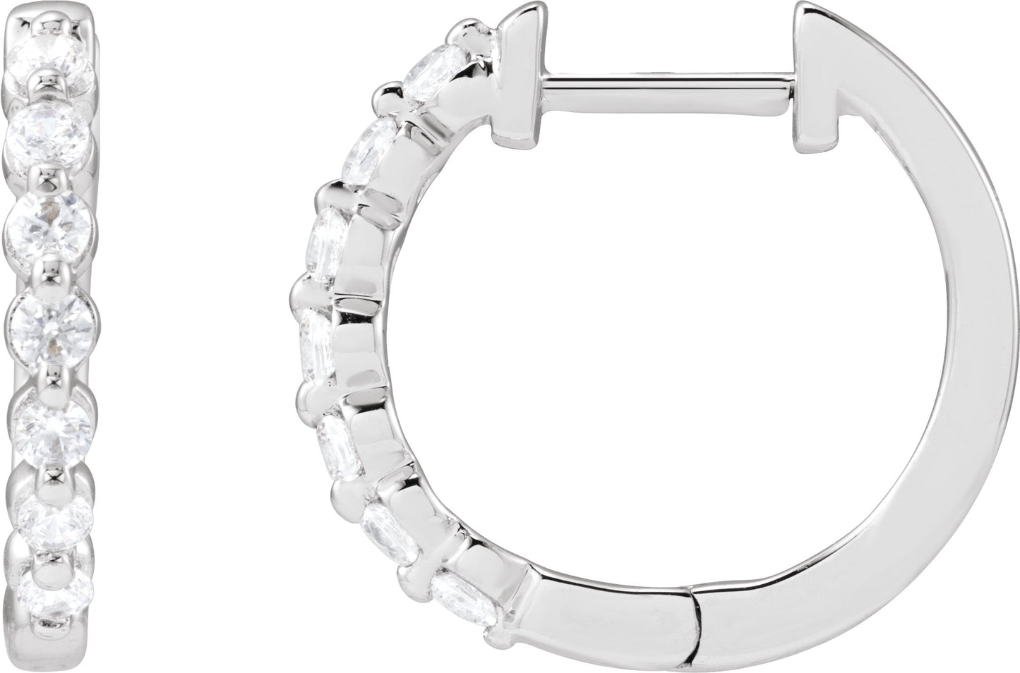 1/3 Ctw Lab-Grown Diamond Hoop Earrings