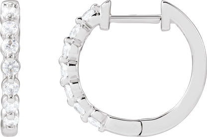 1/3 Ctw Lab-Grown Diamond Hoop Earrings