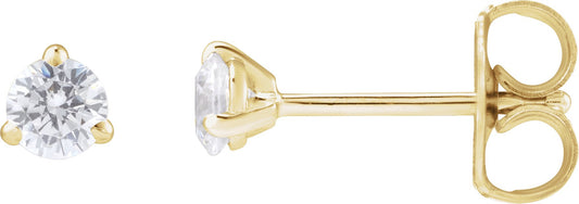 1/4 Ctw Lab-Grown Diamond 3-Prong Claw Cocktail Style Stud Earrings - Lab Grown Diamond