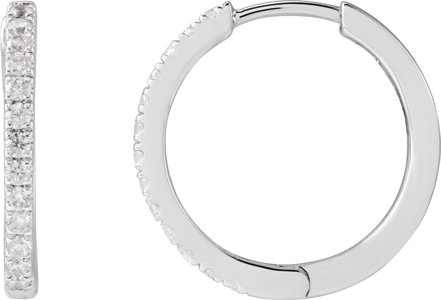 1/3 Ctw Lab-Grown Diamond Hoop Earrings