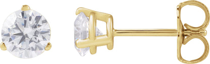 3/4 Ctw Lab-Grown Diamond 3-Prong Basket Style Stud Earrings - Lab Grown Diamond