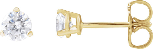 1/3 Ctw Lab-Grown Diamond 3-Prong Basket Style Stud Earrings - Lab Grown Diamond