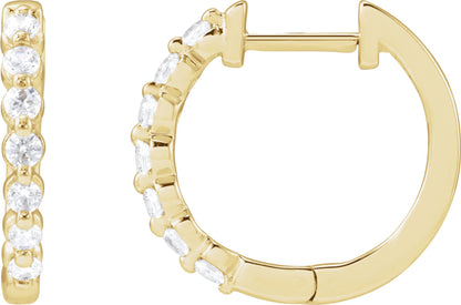 1/3 Ctw Lab-Grown Diamond Hoop Earrings - Lab Grown Diamond