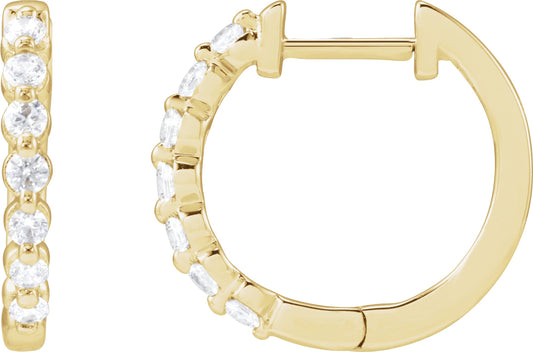 1/3 Ctw Lab-Grown Diamond Hoop Earrings - Lab Grown Diamond