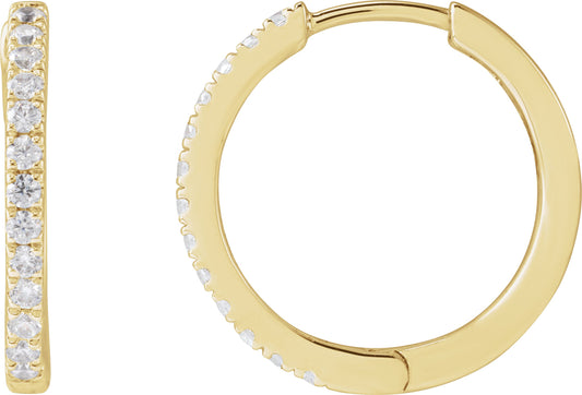 1/3 Ctw Lab-Grown Diamond Hoop Earrings - Lab Grown Diamond