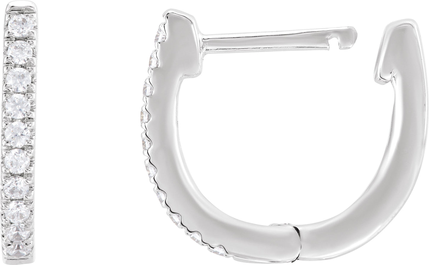1/6 Ctw Lab-Grown Diamond Hoop Earrings