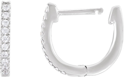 1/6 Ctw Lab-Grown Diamond Hoop Earrings