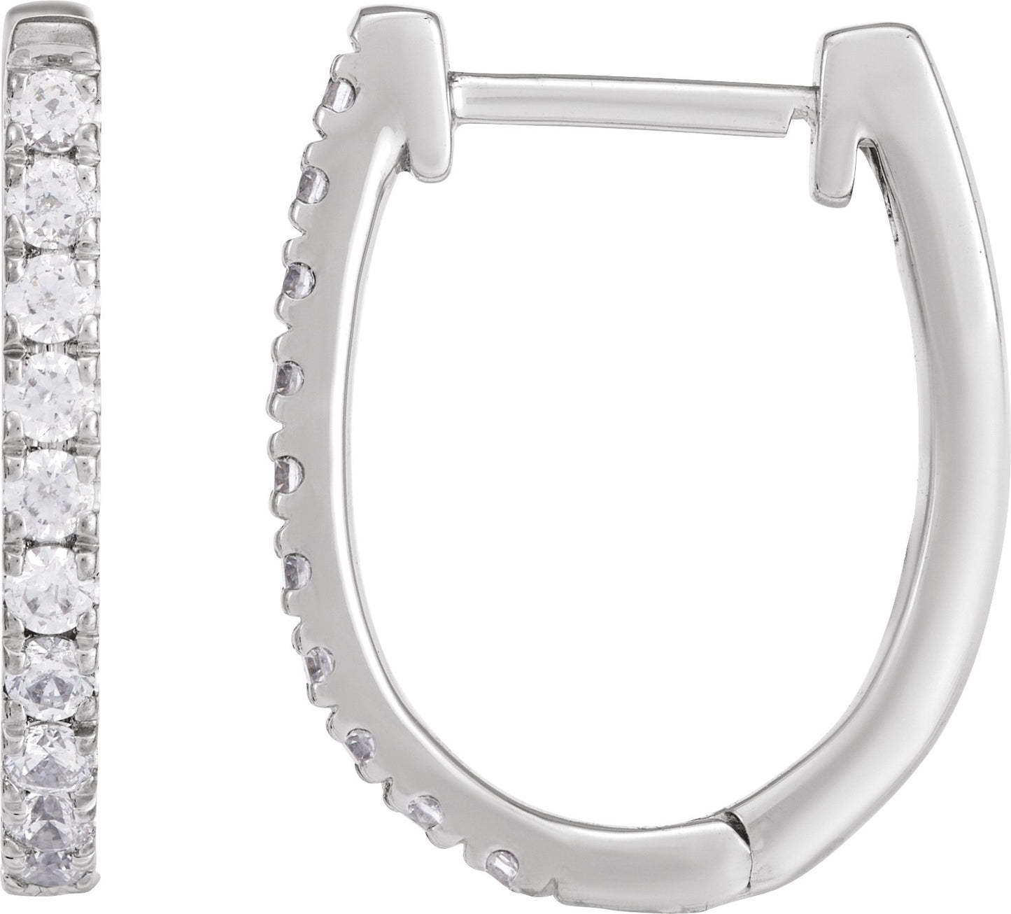 1/3 Ctw Lab-Grown Diamond Hoop Earrings