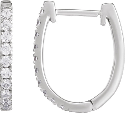 1/3 Ctw Lab-Grown Diamond Hoop Earrings
