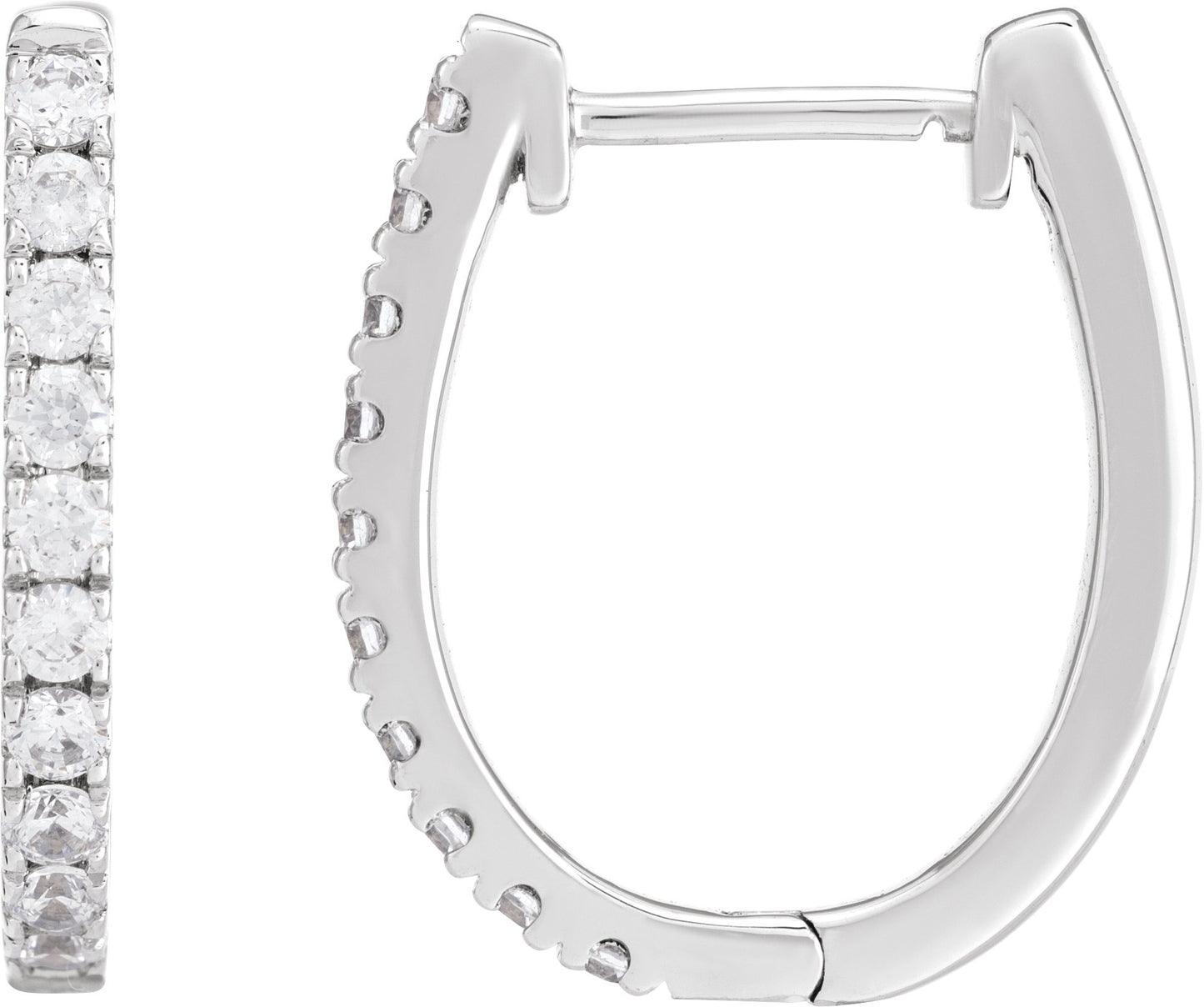 1/2 Ctw Lab-Grown Diamond Hoop Earrings