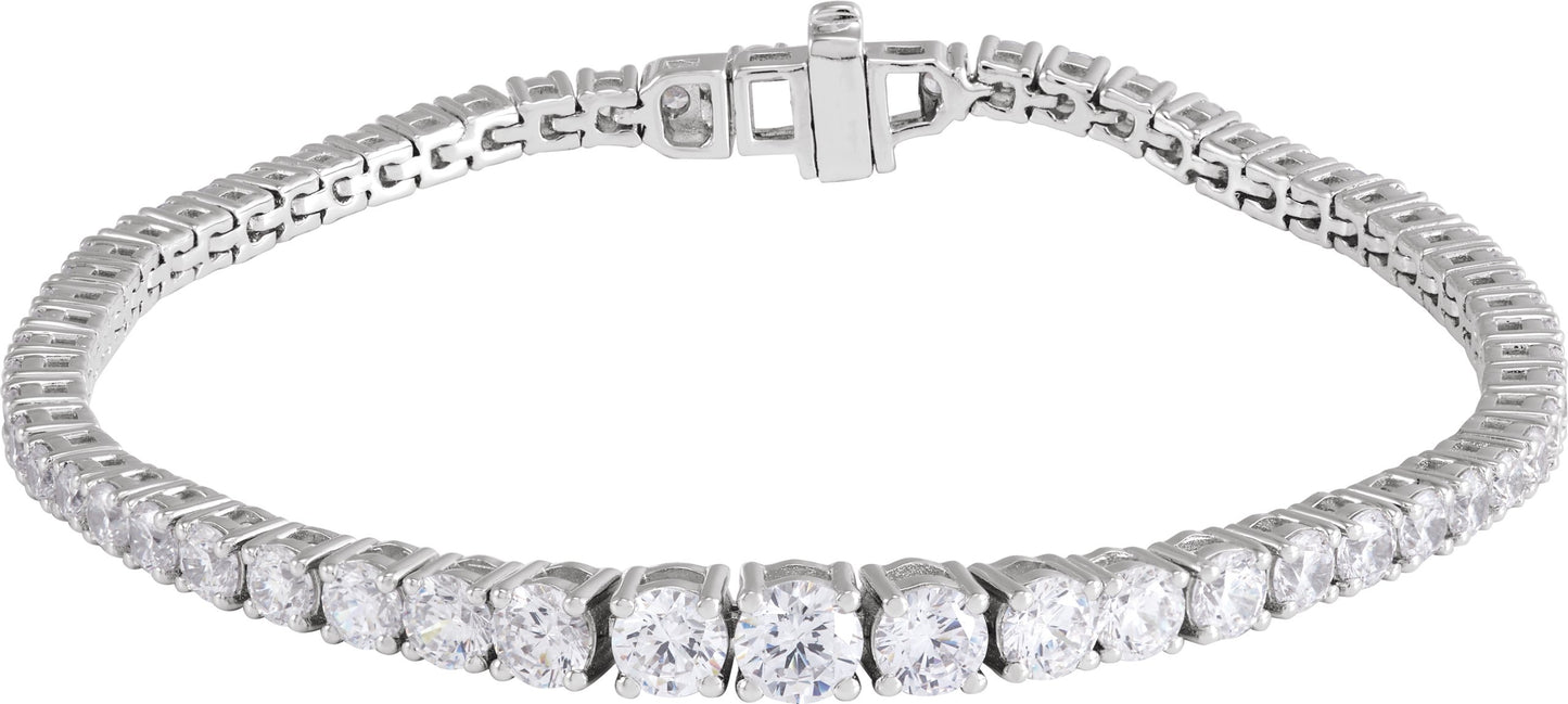6 Ctw Lab-Grown Diamond Line Bracelet