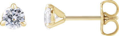 1/2 Ctw Lab-Grown Diamond 3-Prong Claw Cocktail Style Stud Earrings - Lab Grown Diamond
