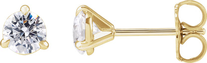 3/4 Ctw Lab-Grown Diamond 3-Prong Claw Cocktail Style Stud Earrings - Lab Grown Diamond